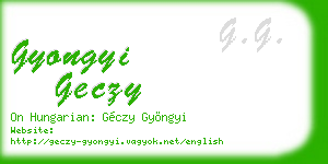 gyongyi geczy business card